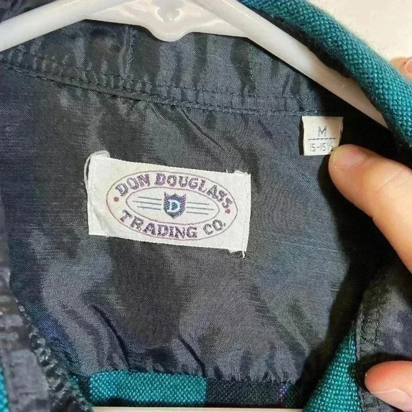 Vintage Don Douglass Trading Co. Mens Long Sleeve Western Shirt Size M 15-15 1/2 - Picture 3 of 5